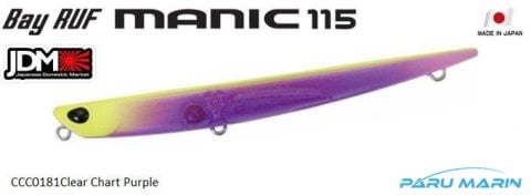 Duo Bay Ruf Manic 115  CCC0181 / Clear Chart Purple