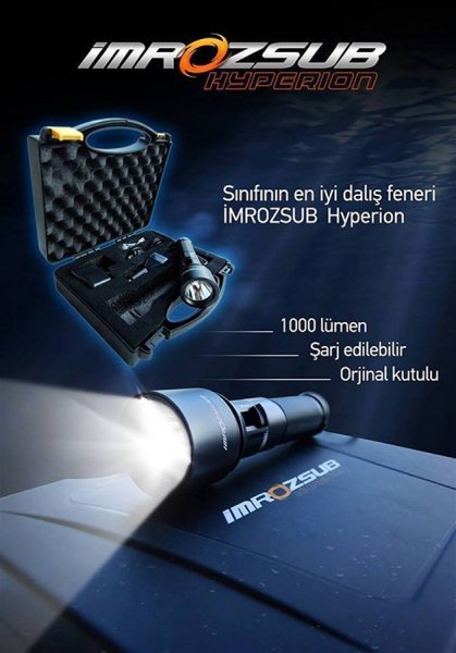 İmrozsub Hyperion Dalış Feneri 1000 Lümen