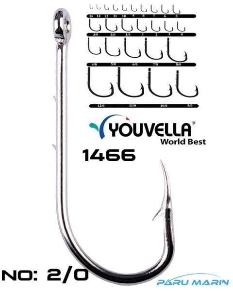 Youvella 1466 (92666) 100'lü kutu nikel iğne No:2/0