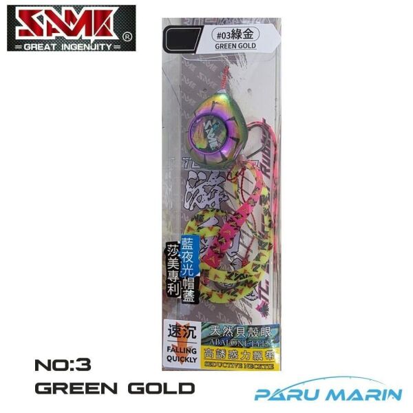 SAME SAMURAI TC. Tai Rubber Jig 80 gr. Seçenekli no:3 Green Gold