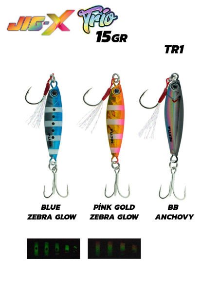 Fujin Jig-X Trio 3'lü Micro Jig 15 gr. TR1