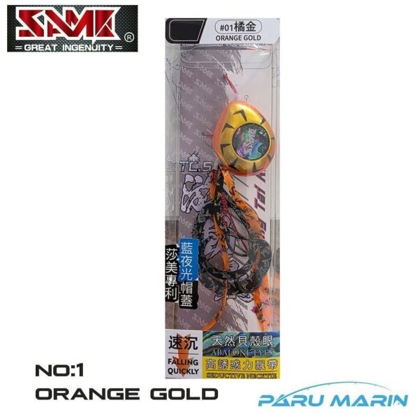 SAME SAMURAI TC. Tai Rubber Jig 60 gr. Seçenekli no:1 Orange Gold