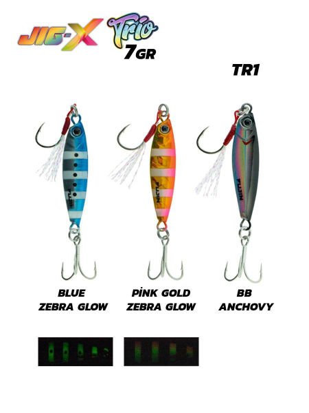 Fujin Jig-X Trio 3'lü Micro Jig 7 gr. TR1