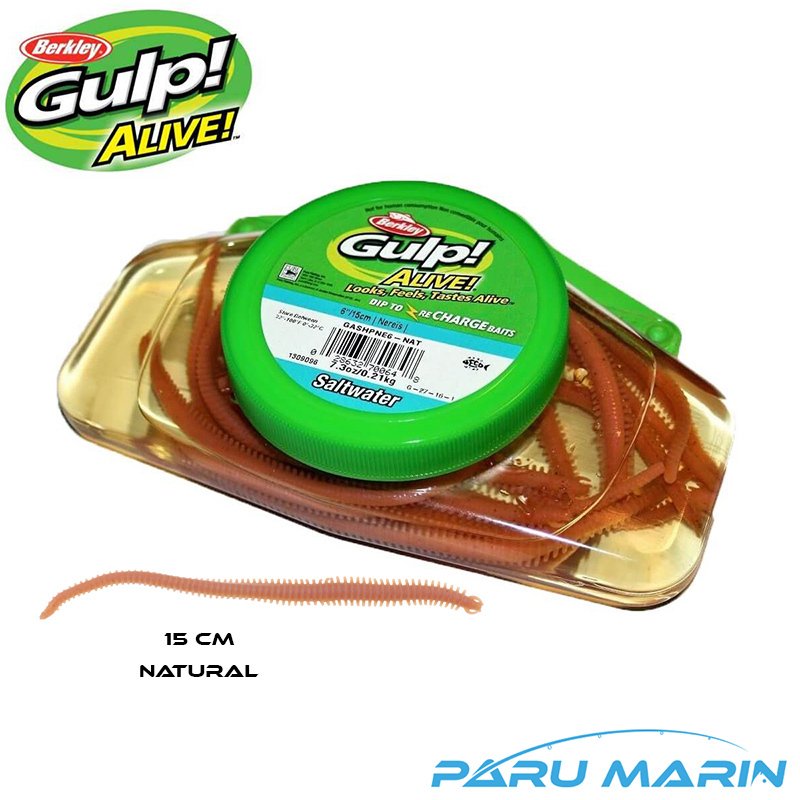 Berkley Gulp Alive Nereis Silikon Kurt 15 cm. Natural