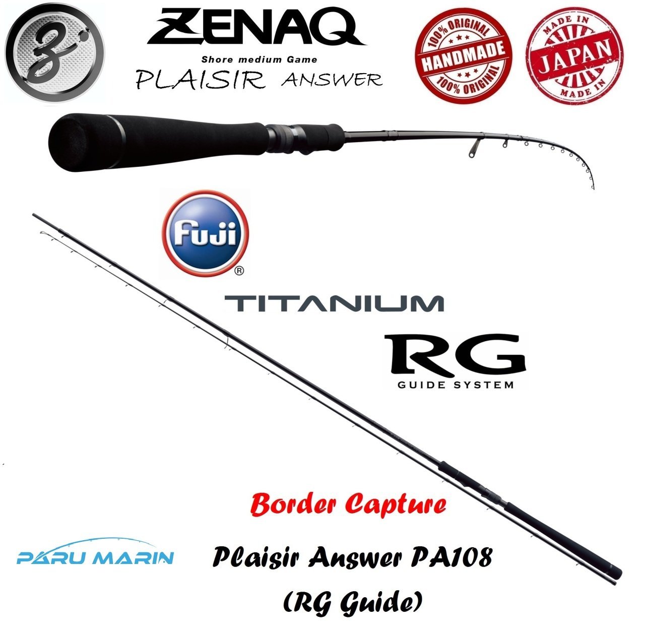 Zenaq Plaisir Answer PA108 (RG) Border Capture Spin Kamış 325 cm. 12-35 g.