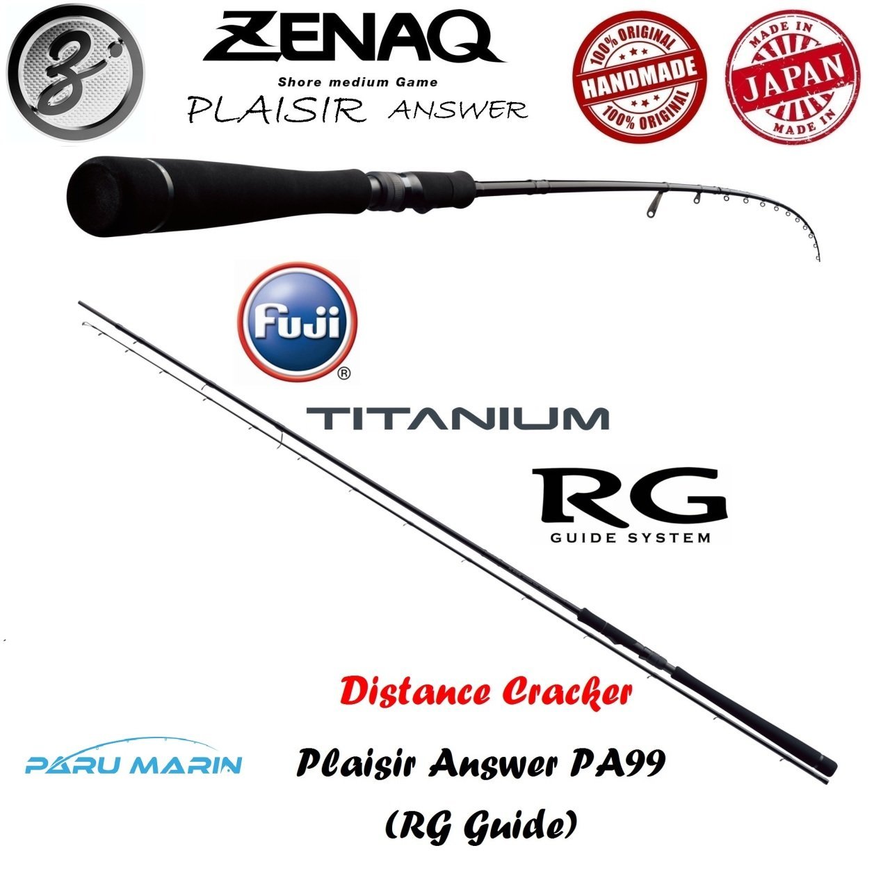 Zenaq Plaisir Answer PA99 (RG) Distance Cracker Spin Kamış 297 cm. 12-45 g.