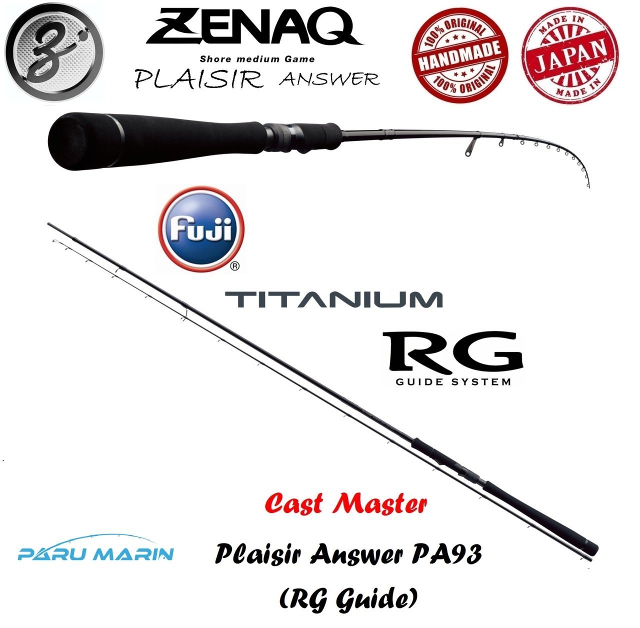Zenaq Plaisir Answer PA93 (RG) Cast Master Spin Kamış 282 cm. 10-25 g.