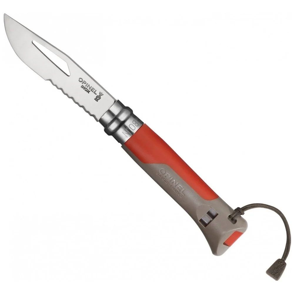 Opinel Inox No 08 Paslanmaz Çelik Çakı Düdüklü (Kırmızı)