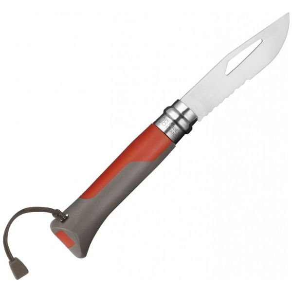 Opinel Inox No 08 Paslanmaz Çelik Çakı Düdüklü (Kırmızı)