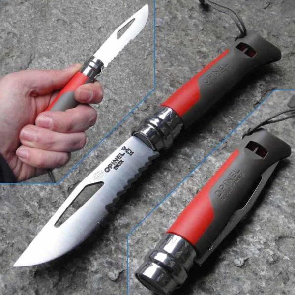 Opinel Inox No 08 Paslanmaz Çelik Çakı Düdüklü (Kırmızı)