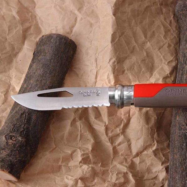 Opinel Inox No 08 Paslanmaz Çelik Çakı Düdüklü (Kırmızı)