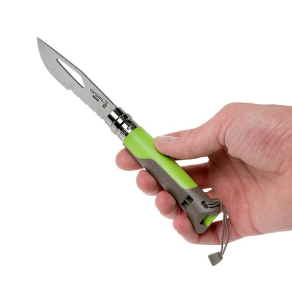 Opinel Inox No 08 Paslanmaz Çelik Çakı Düdüklü (Koyu Yeşil)