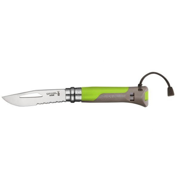 Opinel Inox No 08 Paslanmaz Çelik Çakı Düdüklü (Koyu Yeşil)