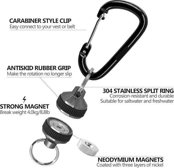 Same Mr. Bee Mıknatıslı Karabina ve Güvenlik Kordonu Gri