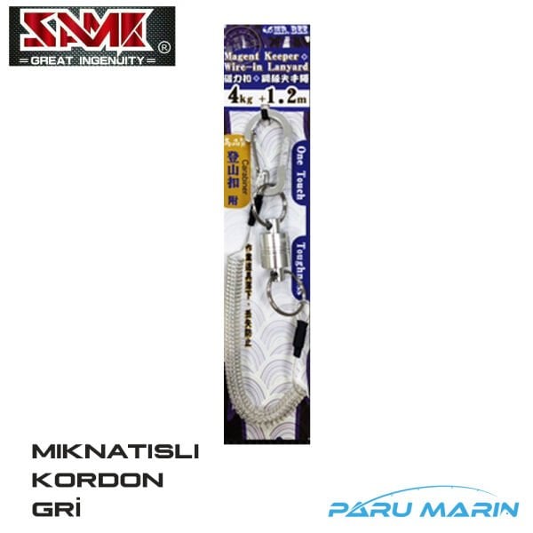 Same Mr. Bee Mıknatıslı Karabina ve Güvenlik Kordonu Gri