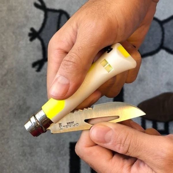 Opinel Inox No 08 Paslanmaz Çelik Çakı Düdüklü (Sarı)
