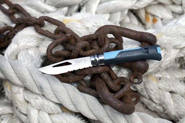 Opinel Inox No 08 Paslanmaz Çelik Çakı Düdüklü (Mavi)