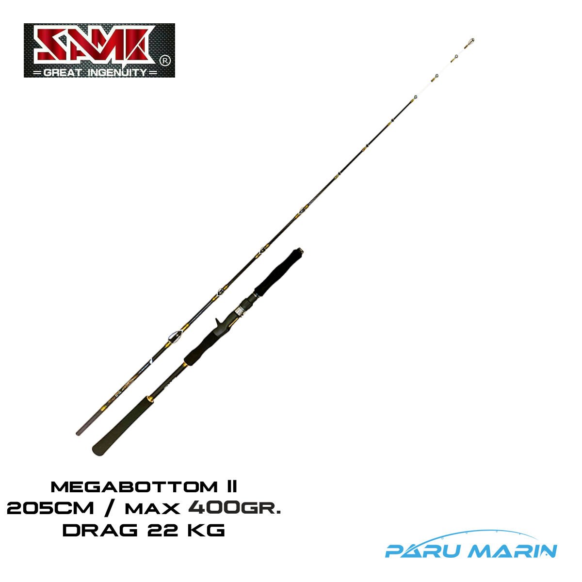 SAME Mega Bottom II Tournament Tetikli 205cm Max 400gr. 22kg. Olta Kamışı