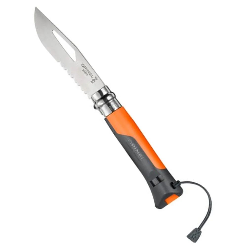 Opinel Inox No 08 Paslanmaz Çelik Çakı Düdüklü (Turuncu)