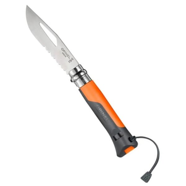 Opinel Inox No 08 Paslanmaz Çelik Çakı Düdüklü (Turuncu)