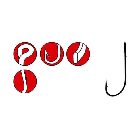 GAMAKATSU HOOK WORM 31 Siyah Tekli İğne