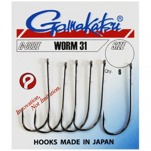GAMAKATSU HOOK WORM 31 Siyah Tekli İğne