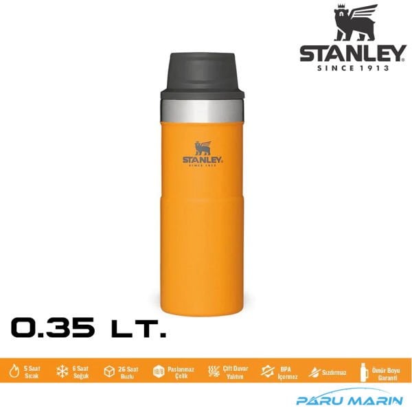 Stanley Klasik Trigger-Action Termos Bardak 0.35LT. Safran