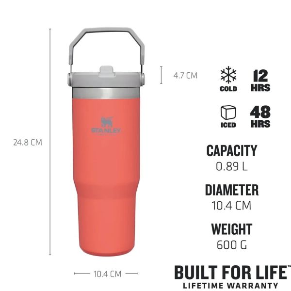 Stanley The IceFlow Flip Straw Tumbler Pipetli Termos Bardak 0,88 LT Guava