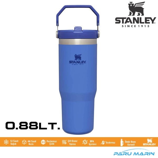 Stanley The IceFlow Flip Straw Tumbler Pipetli Termos Bardak 0,88 LT Iris