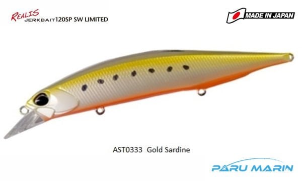 Duo Realis Jerkbait 120SP SW AST0333 / Golden Sardine