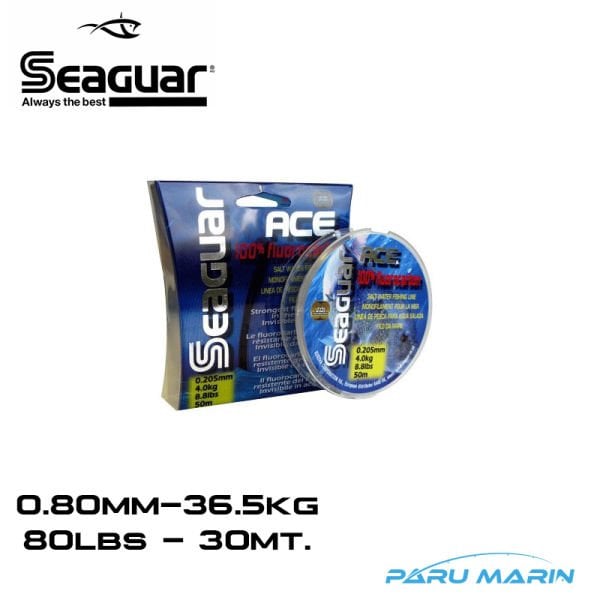SEAGUAR Ace 0,80mm 80lbs 36.5kg 30mt Florokarbon Misina