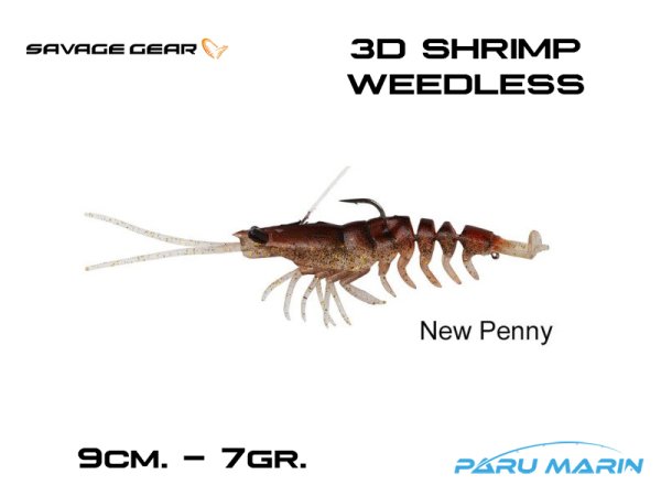 Savage Gear 3D Shrimp Weedless 9 cm 7 gr Silikon Yem NEW PENNY
