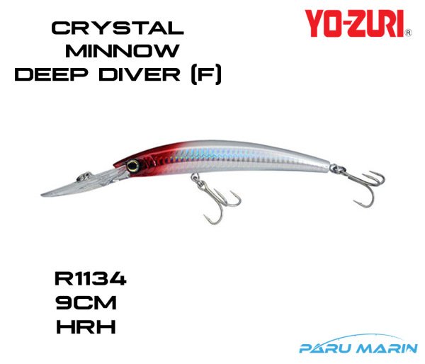 Yozuri Crystal Minnow Deep Diver R1134-HRH Sahte