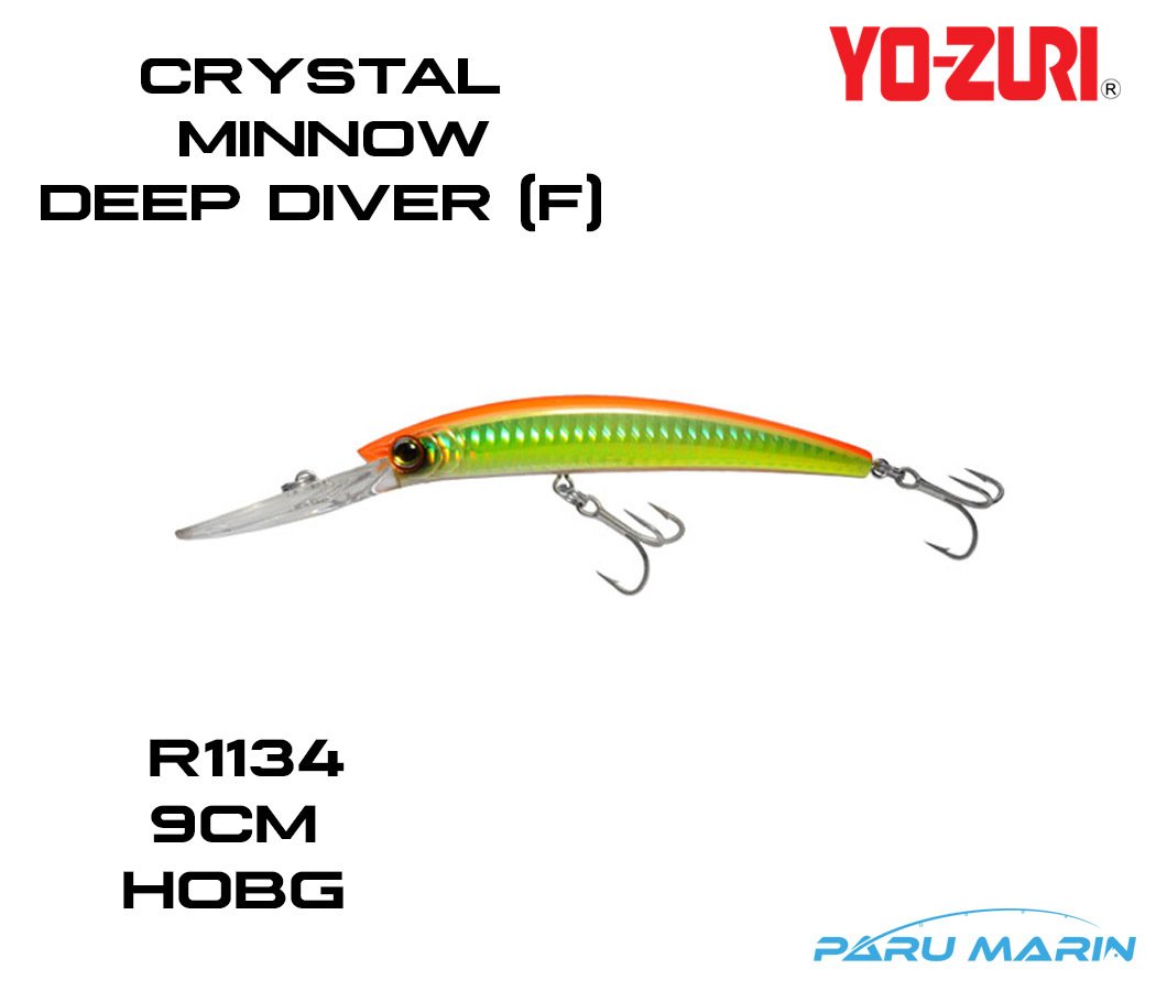 Yozuri Crystal Minnow Deep Diver R1134-HOBG Sahte