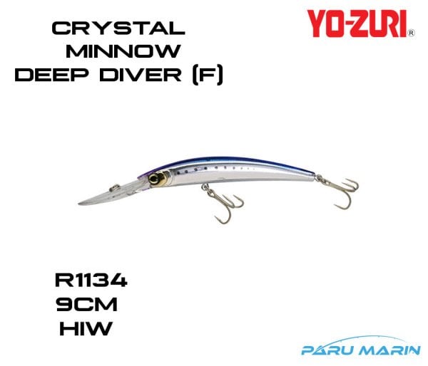Yozuri Crystal Minnow Deep Diver R1134-HIW Sahte