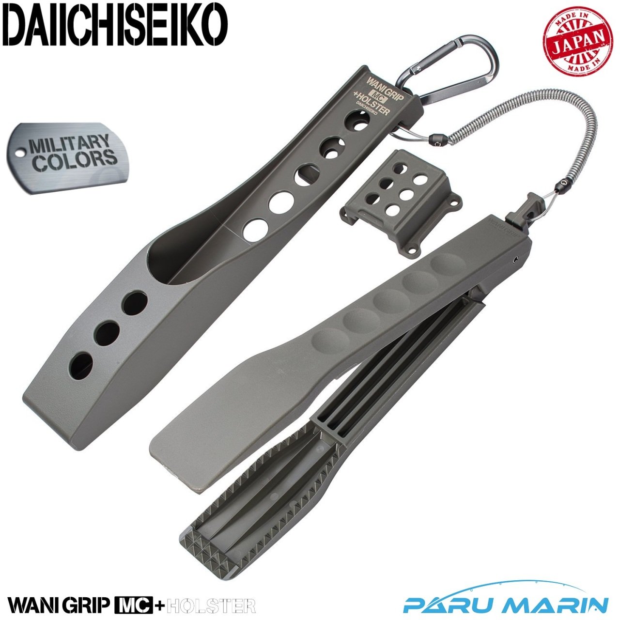 Daiichiseiko Wani Grip MC Balık Maşası 26 cm + Taşıma Kılıfı Foliage Green
