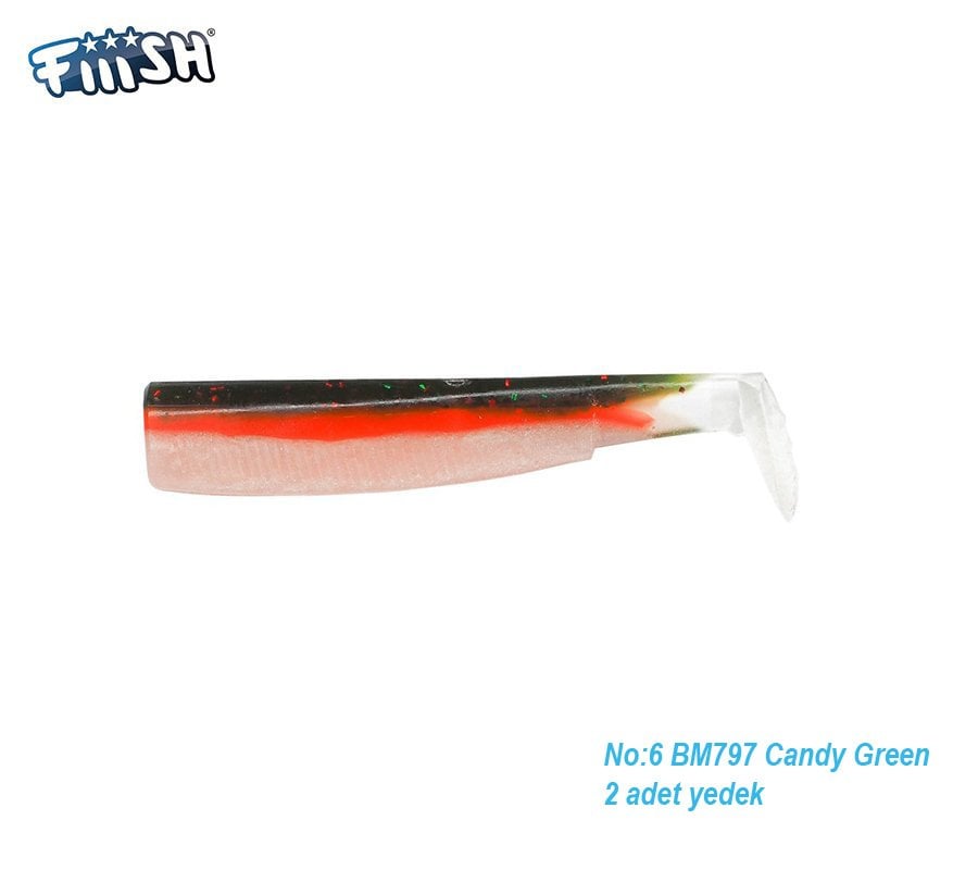 Fiiish BM200/6 BM797 2 Adet Yedek Gövde Candy Green Silikon