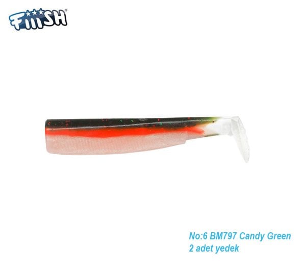 Fiiish BM200/6 BM797 2 Adet Yedek Gövde Candy Green Silikon