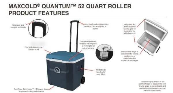 IGLOO Quantum Roller 520QT / 49LT. Buzluk
