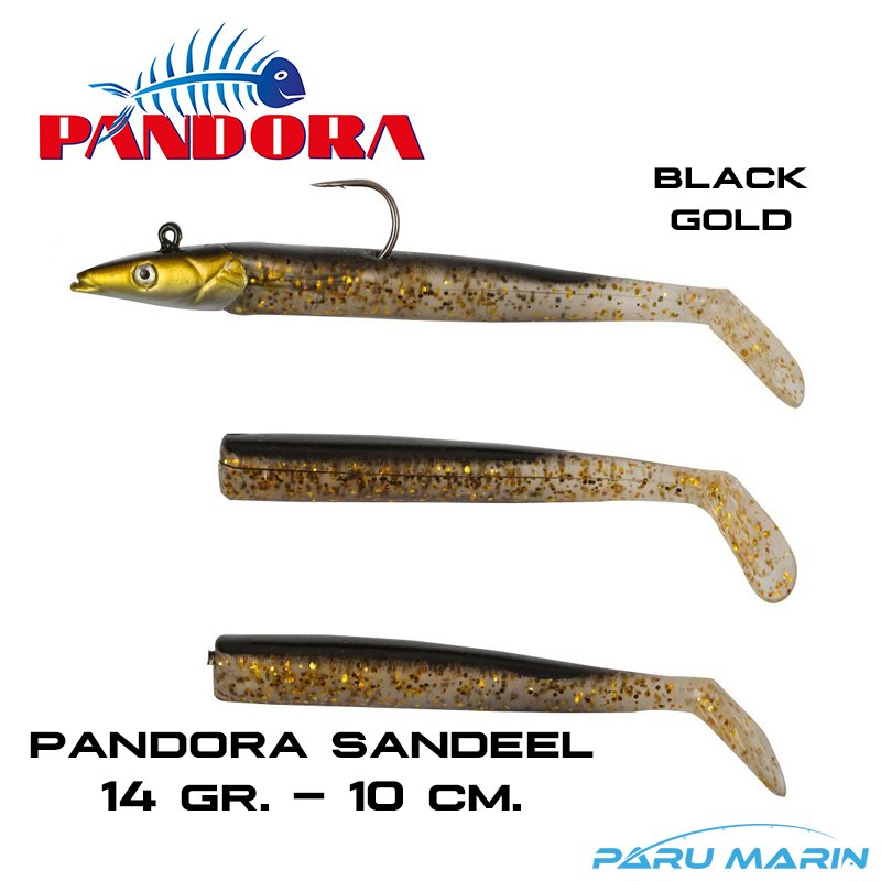 Pandora Sandel 10 cm. 14 gr. Black Gold Silikon Yem