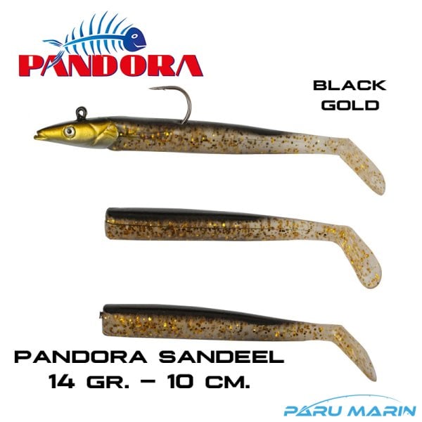 Pandora Sandel 10 cm. 14 gr. Black Gold Silikon Yem