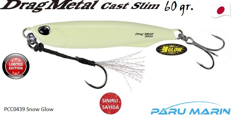 Duo Drag Metal Cast Slim Tachi Jig 60Gr. PCC0439 Snow Glow