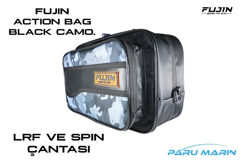 Fujin Action Bag Black Camo Spin ve LRF Çantası