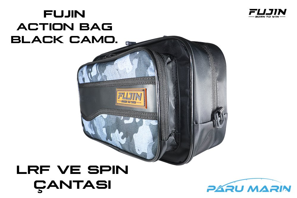 Fujin Action Bag Black Camo Spin ve LRF Çantası