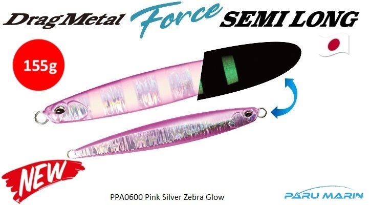 Duo Drag Metal Force Jig Semi Long 155gr. PPA0600 Pink Silver Glow Zebra