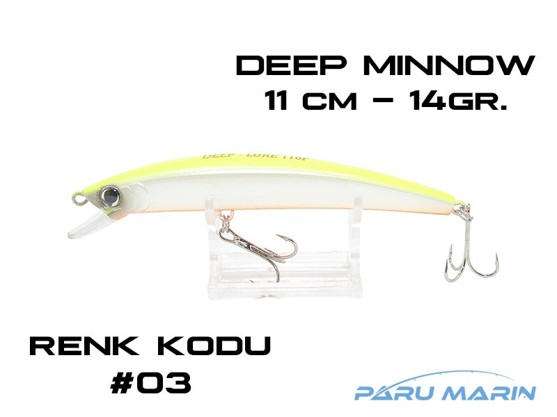 3410 DEEPLURE DEEP MİNNOW 110MM 14GR RENK: 03