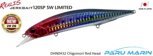 Duo Realis Jerkbait 120SP SW DHN0432 Chigomori Red Head