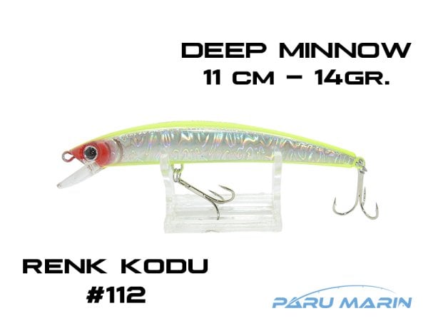 3410 DEEPLURE DEEP MİNNOW 110MM 14GR RENK: 112