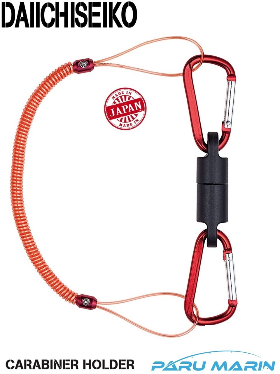 Daiichiseiko Carabiner Holder MG 5000 Mıknatıslı Karabina ve Güvenlik Kordonu Red