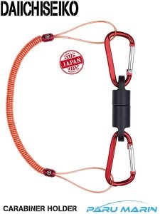 Daiichiseiko Carabiner Holder MG 5000 Mıknatıslı Karabina ve Güvenlik Kordonu Red